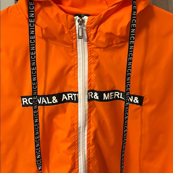 Blue and orange rain jacket - Picture 2 of 5